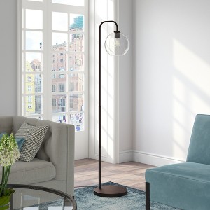 Hudson and Canal Arc Floor Lamp with Round Glass Shade - 1 of 4