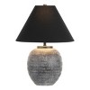 Naomi 22" Ceramic Table Lamp - Grey/Black - Safavieh - 3 of 4