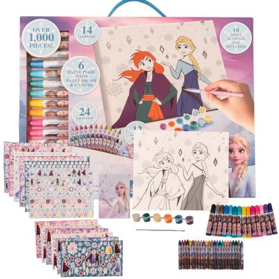 Disney Frozen Creative Coloring Canvas Painting and Activity Set for Kids, 1000+ pcs