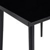 vidaXL Patio Dining Table Black 31.5 inches x31.5 inches x29.1 inches  Steel and Glass - 4 of 4
