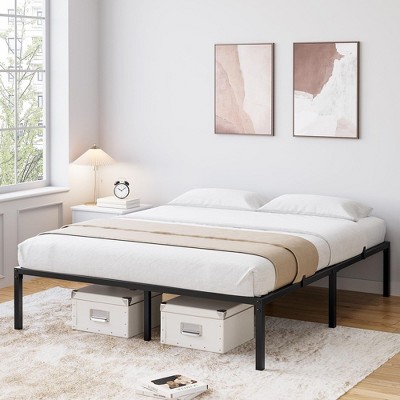 6/8/10/12/14/16 inch Bed Frame No Box Spring Needed, Heavy Duty Metal Platform Bed Frame
