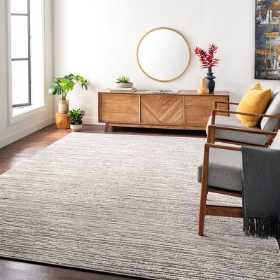 Noah Round Gray Hand-Knotted Wool Area Rug