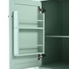 Kitchen Cart with Rubber Wood Drop-Leaf Countertop, Internal Storage Racks, Storage Cabinet, 3 Drawers - 3 of 4