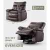 Recliner Chair - PU Leather Large Manual Recliner for Adults, 1.5X Sponge Filling and Easy Recline Mechanism - 2 of 4