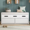 Bella Depot 43''W Rustic Storage Bench with 2 Drawers - 2 of 4