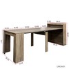 NicBex Multifunctional Extendable Console Table, Convertible to 118.5" Dining Table, Modern Rectangular Dining Table for 8, Convertible Table - 4 of 4