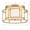 Crystorama Lighting Hulton 2 - Light Flush Mount in  Gold - 2 of 4