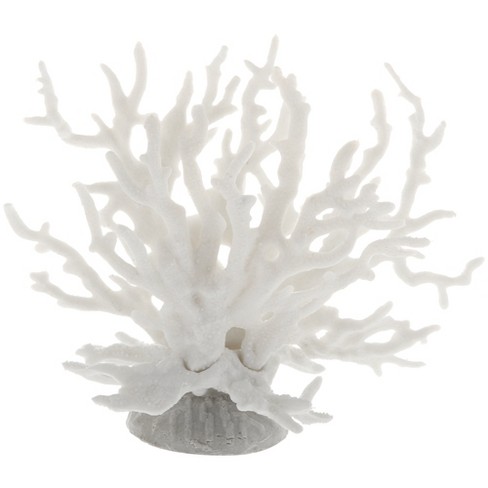 Unique Bargains Colorful Coral Reef Decor Mini Faux Coral Decor for  Aquarium Decorations 6.5x5.83 1 Pcs White