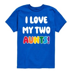 Boys' - Instant Message - I Love My Two Aunts Short Sleeve Graphic T-Shirt - 1 of 4