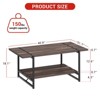 Coffee Table for Living Room with Storage Shelf - Engineered Wood Top, Durable & Stylish Modern Design - 2 of 4
