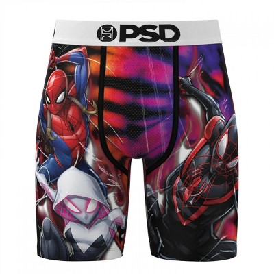 Mens Spider-Man Spider-Verse Triad PSD Boxer Briefs - XLarge (40-42)
