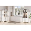 NicBex Tall Arched Kitchen Pantry Cabinet with 2 Drawers, Kitchen Storage Cabinets with Glass Door, Wood Cupboard for Kitchen Dining Room - 3 of 4