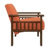 Fabric Upholstered Accent Chair with Durable Modern Design, Attached Cushions, Padded Seat and Back and Solid Wood Frame - 3 of 4
