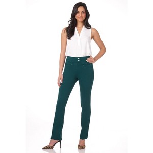 Rekucci Women's Secret Figure Straight Pant with Tummy Control - 1 of 4