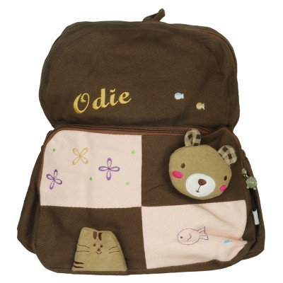 Slickblue Fabric Art Backpack, Cute Design, Easy to Clean, Spacious for School & Travel, Canvas, 16x15x4.5in