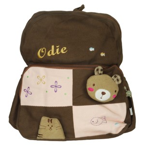 Slickblue Fabric Art Backpack, Cute Design, Easy to Clean, Spacious for School & Travel, Canvas, 16x15x4.5in - 1 of 4