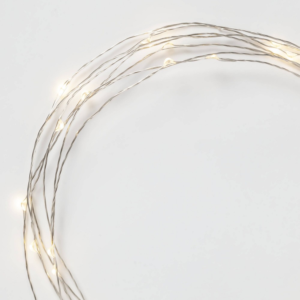 Photos - Floodlight / Street Light 90ct Extended LED Fairy Light Silver - Room Essentials™: 12" Cord, USB & Battery Powered, Indoor Use, Timer Function