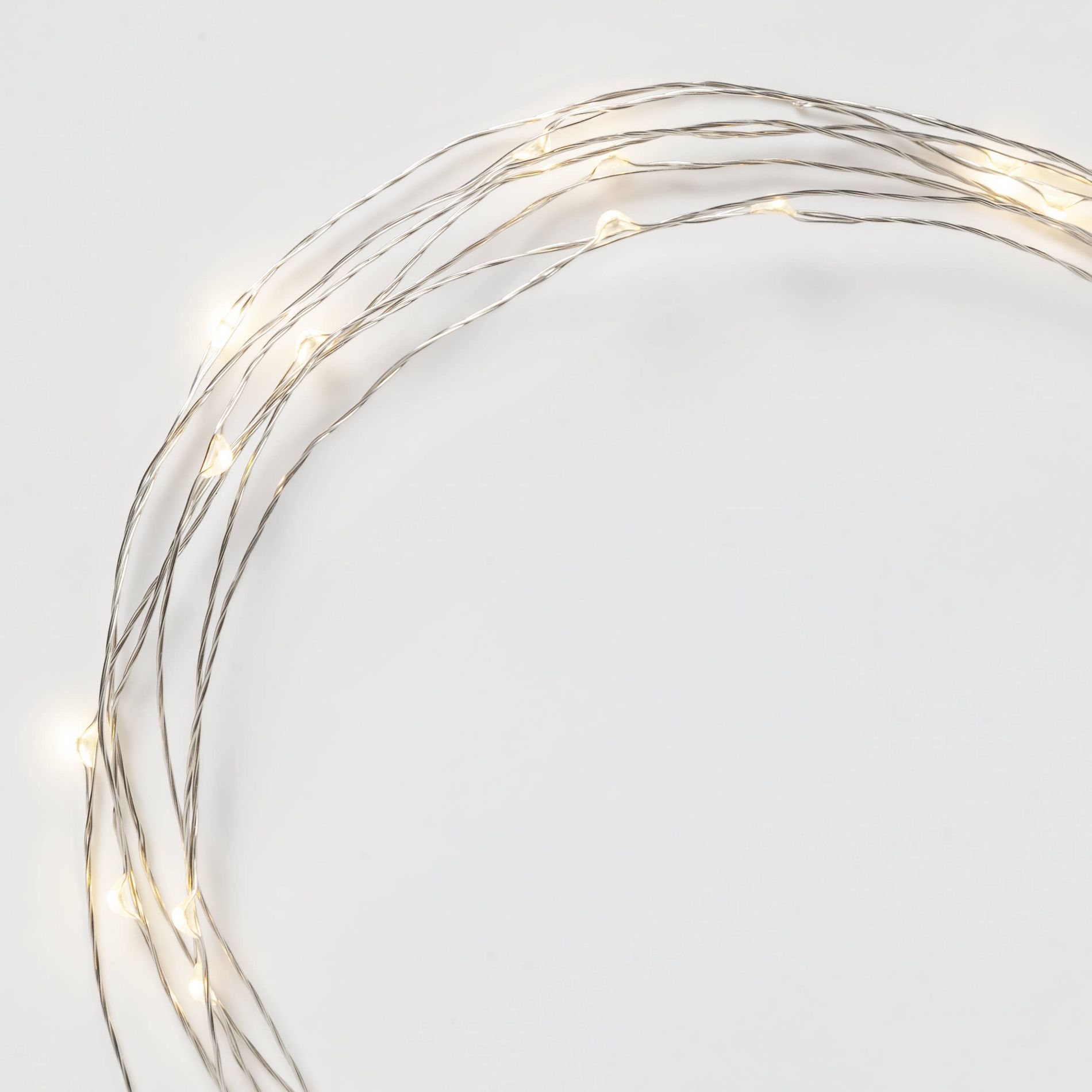 90ct Extended LED Fairy Light Silver - Room Essentials™: 12" Cord, USB & Battery Powered, Indoor Use, Timer Function