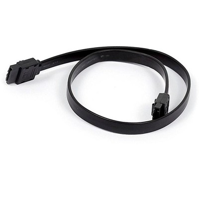 Monoprice SATA 6Gbps Straight Cable with Locking Latch - 0.83 Feet - Black | Compatible with SSD, CD Writer, CD Driver, SATA HDD