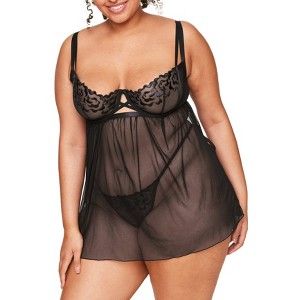 Adore Me Women's Jestina Babydoll Lingerie - 1 of 4
