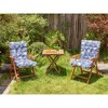 ARTPLAN Patio Chair Cushions Combined Seat and Back,Tufted Outdoor Swivel Chair Cushion with Tie,44"x20"x4"，1 Count,Floral - 3 of 4