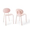 Set of 2 Palette Dining Side Chair Pink - Modway: Mid-Century Modern, Polypropylene Frame, Spot Clean - 2 of 4