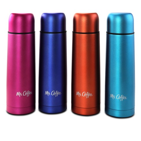 Mr. Coffee Luster Javelin 4 Piece 16 Ounce Stainless Steel Thermal Travel  Bottle Set In Assorted Colors : Target