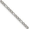 Chisel Stainless Steel Polished 3mm 20" Figaro Chain Necklace - 2 of 4