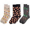 MeMoi Men's 3 Pair Pack Novelty Sports Crew Socks - 3 of 4