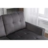 77" Reversible Storage L-Shaped Sectional Sofa with Pull-Out Bed, Velvet & Storage Chaise - 3 of 4