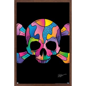 Trends International Jason Naylor - Color Skull Framed Wall Poster Prints - 1 of 4