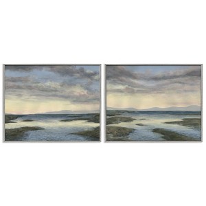 Stupell Industries Sunlit Sea Expanse 2pc Framed Giclee Art Set, Gray, 14" x 11" - 1 of 4