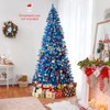 Costway 6/7/8/9 FT Artificial Christmas Tree, with 270/340/420/520 Warm White LED Lights 8 Lighting Modes - 4 of 4