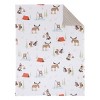 Little Love by NoJo Camping White, Gray, and Orange Moose, Tents, and Fishing Super Soft Baby Blanket - 2 of 4
