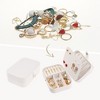 Unique Bargains Travel Small Portable PU Leather Storage Display Holder Jewelry Box for Women's Girls' Gifts - 2 of 4