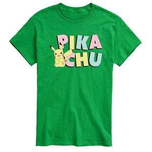 Men's - Pokémon - Pikachu Pastel Name Short Sleeve Graphic T-Shirt - 1 of 3