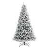 Nearly Natural 9-ft Flocked White River Mountain Pine Artificial Christmas Tree with Pinecones and 650 Clear LED Lights - 3 of 4