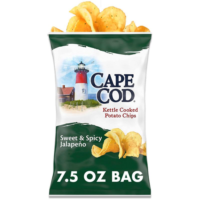 Cape Cod Potato Chips Sweet &#38; Spicy Jalapeno Kettle Chips - 7.5oz, 1 of 6