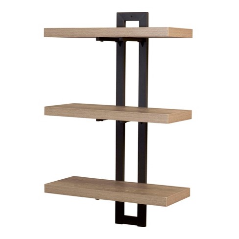 2+1 hotsell Tier Wall Mounted Floating Shelves Set of 2, Rustic Wood Wall Shelf