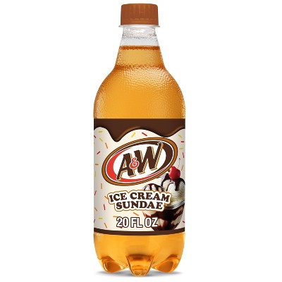 A&W Ice Cream Sundae Soda - 20 fl oz Bottle