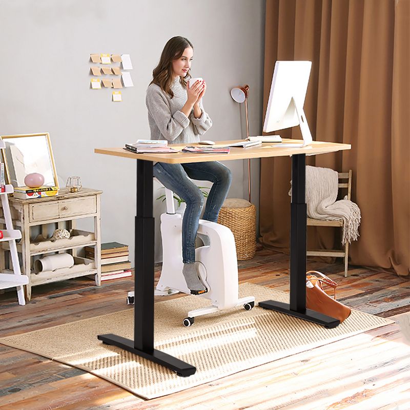 Costway Electric Stand Up Desk Frame Dual Motor Height Adjustable Stand White\Black, 2 of 11