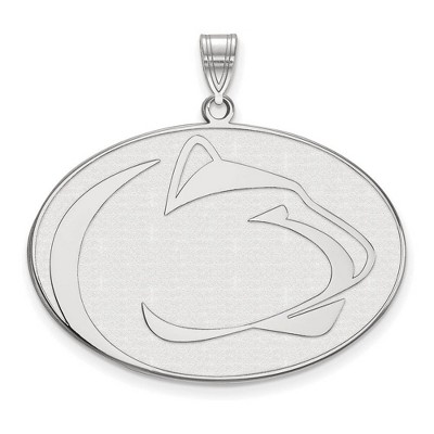 Black Bow Jewelry 14k White Gold Penn State Nittany Lions NCAA Extra Large Pendant