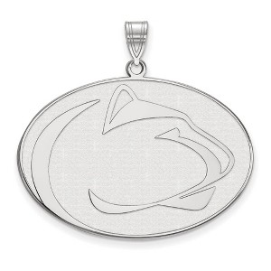 Black Bow Jewelry 14k White Gold Penn State Nittany Lions NCAA Extra Large Pendant - 1 of 3