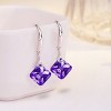 Paaaawaters 925 Sterling Silver Square Shape Cubic Zirconia Dangle Earring for Women - 2 of 4