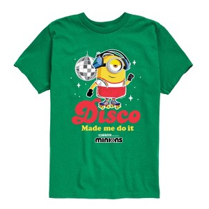 Boys' - Despicable Me - Minion Disco Made Me Do It Short Sleeve Graphic T-Shirt - 1 of 4