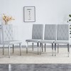 NicBex 4-Piece Set Dining Chair Modern PU Leather Tufted High Backrest Kitchen Chairs with Metal Legs - 4 of 4