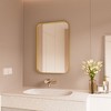 Rectangular Framed Tempered Glass Wall-Mounted Bathroom Vanity Mirror - 2 of 4