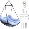 Gulches Hammocks: Deluxe Hanging Chair with Cushion, Blue Finish - 4 of 4