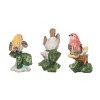 Transpac Resin Rustic Flower Bird Set of 3 Spring Home Decorations - 3 of 3
