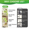 Lirago 3 in 1 Kids Adjustable Height High Chair with 5-Point Safety Harness Removable Tray and Adjustable Footrest for Toddler Dining Learning Green - 3 of 4